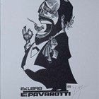 阿卡迪藏书票 票主世界著名男高音演唱家 帕瓦罗蒂