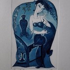 45易阳美女系列藏书票四枚名票主梁波罗等