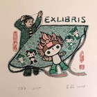 王敢藏书票