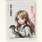 蛇年藏书票