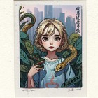 蛇年藏书票